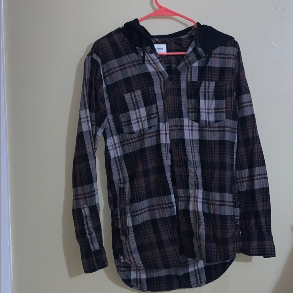 oversized flannel with hood